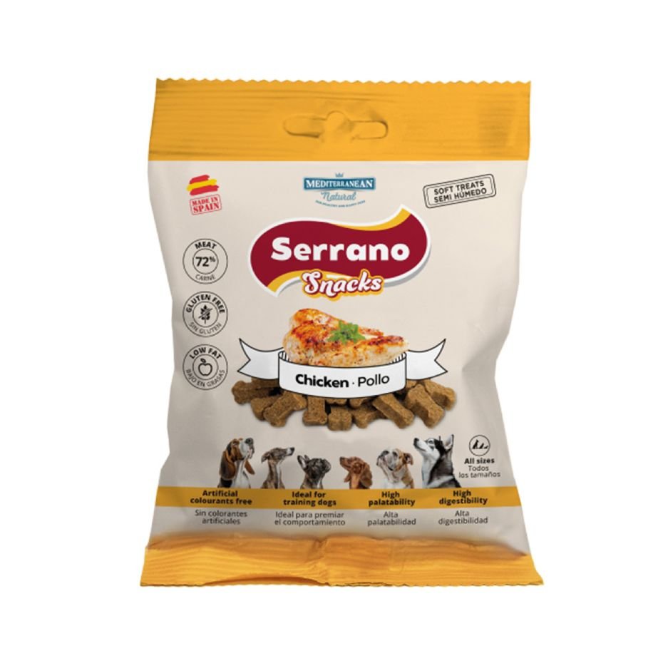 Snacks Serrano de Pollo Mediterranean Natural 85g Premio Natural para Perros