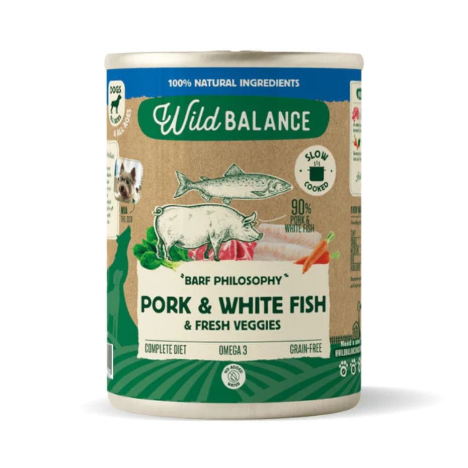 Lata Wild Balance Cerdo y Merluza para Perros 400g 1 Lata Wild Balance Cerdo y Merluza para Perros 400g